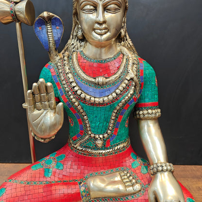 Brass Large Shiva Statue 3 Feet by vendor-unknown - Hindu Gods (View 8)