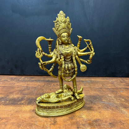 Brass Goddess Kali Mata Idol Dashbhuja 11.5 Inch by vendor-unknown - Hindu Gods (View 4)