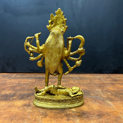 Brass Goddess Kali Mata Idol Dashbhuja 11.5 Inch by vendor-unknown - Hindu Gods (View 6)