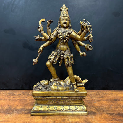 Brass Goddess Kali Mata Statue 10 Arms 24 Inches by vendor-unknown - Hindu Gods (View 3)