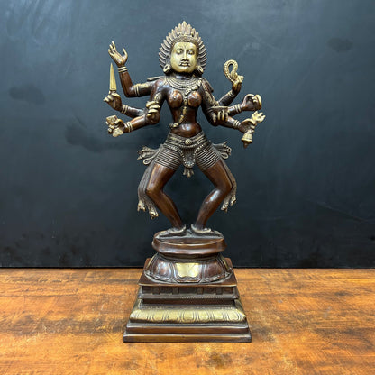 Brass Goddess Kali Mata Statue As Bhairavi Antique Finish 2 Feet by vendor-unknown - Hindu Gods (View 3)
