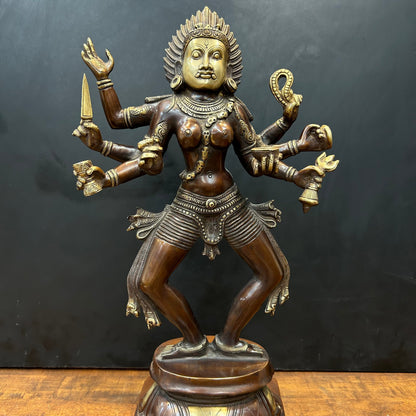 Brass Goddess Kali Mata Statue As Bhairavi Antique Finish 2 Feet by vendor-unknown - Hindu Gods (View 4)