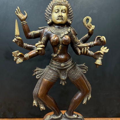 Brass Goddess Kali Mata Statue As Bhairavi Antique Finish 2 Feet by vendor-unknown - Hindu Gods (View 2)