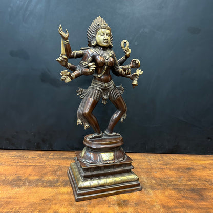 Brass Goddess Kali Mata Statue As Bhairavi Antique Finish 2 Feet by vendor-unknown - Hindu Gods (View 5)