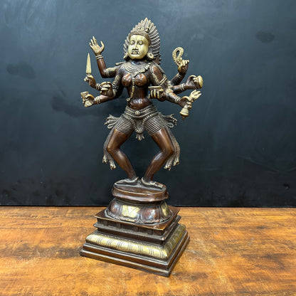 Brass Goddess Kali Mata Statue As Bhairavi Antique Finish 2 Feet by vendor-unknown - Hindu Gods (View 6)