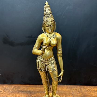 Brass Standing Parvati Uma Devi Statue 2 Feet by vendor-unknown - Hindu Gods (View 2)