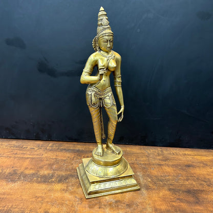 Brass Standing Parvati Uma Devi Statue 2 Feet by vendor-unknown - Hindu Gods (View 5)