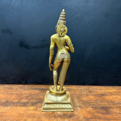 Brass Standing Parvati Uma Devi Statue 2 Feet by vendor-unknown - Hindu Gods (View 7)