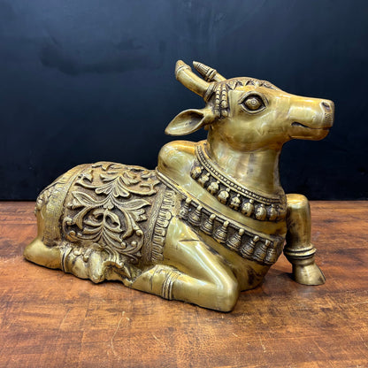 Brass Large Nandi Sculpture Divine Statue 20 inch by vendor-unknown - Spiritual (View 4)