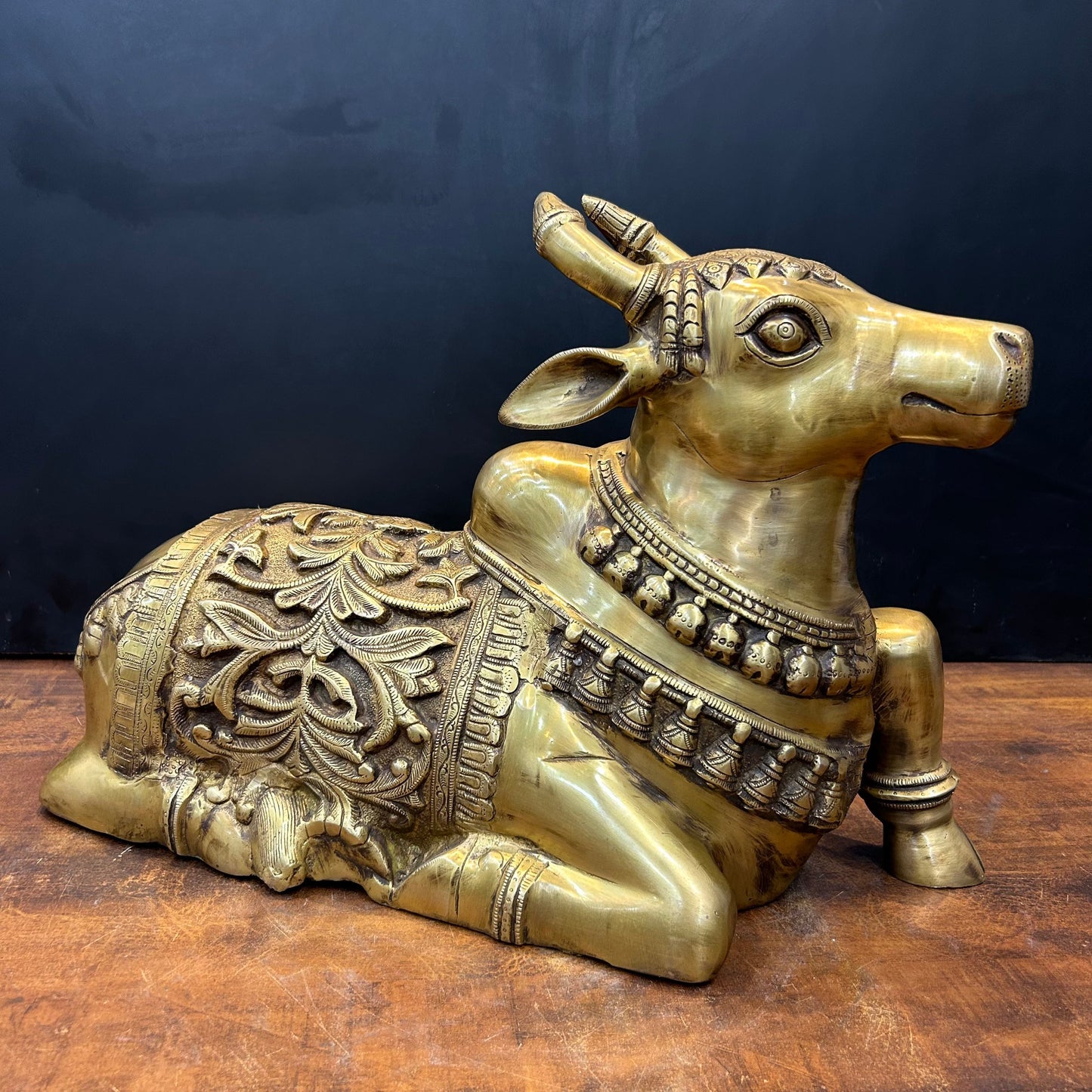 Brass Large Nandi Sculpture Divine Statue 20 inch