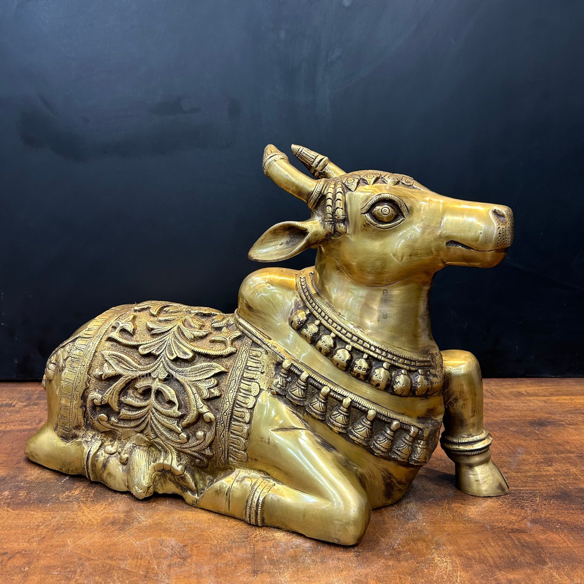 Brass Large Nandi Sculpture Divine Statue 20 inch - Image 2