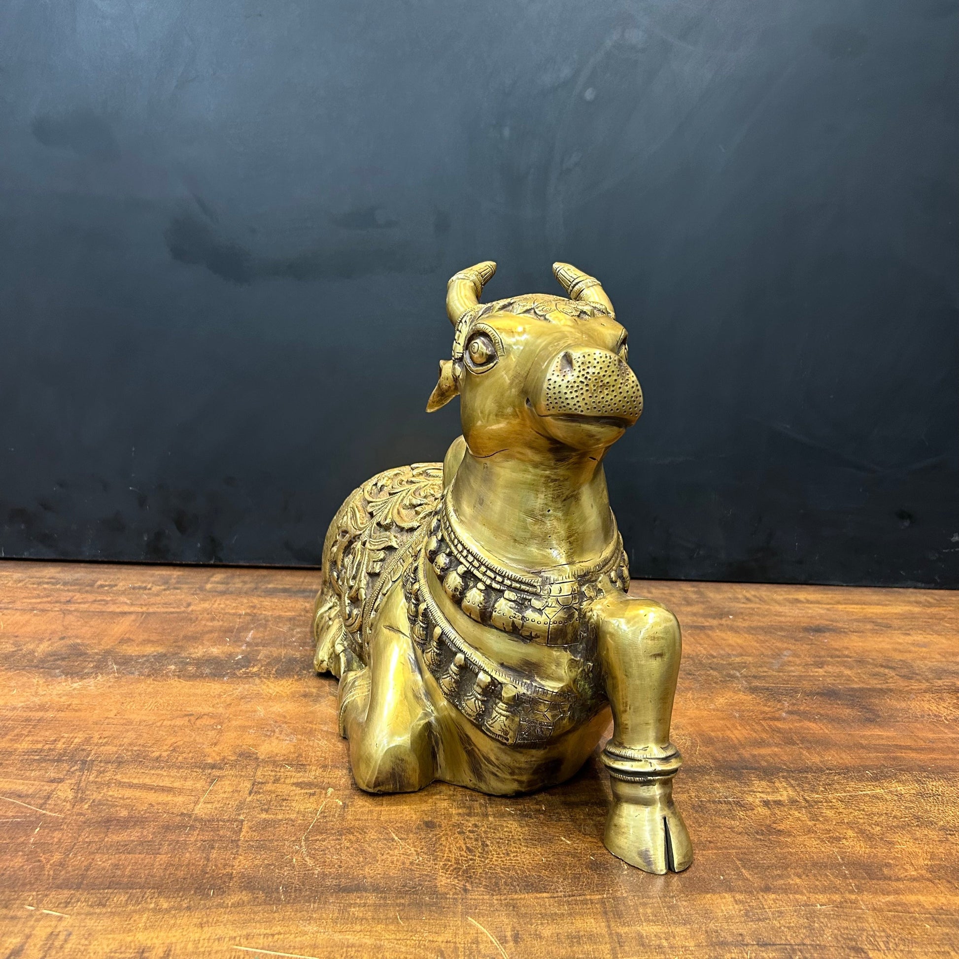 Brass Large Nandi Sculpture Divine Statue 20 inch - Image 6
