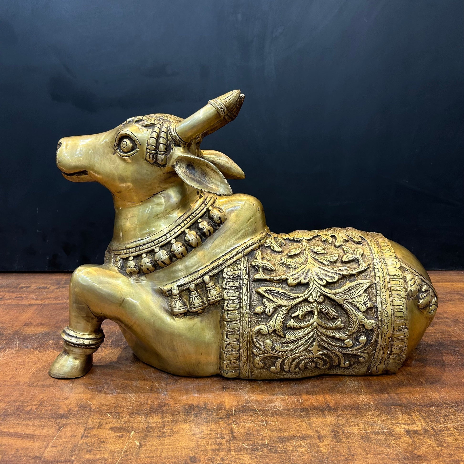 Brass Large Nandi Sculpture Divine Statue 20 inch - Image 7