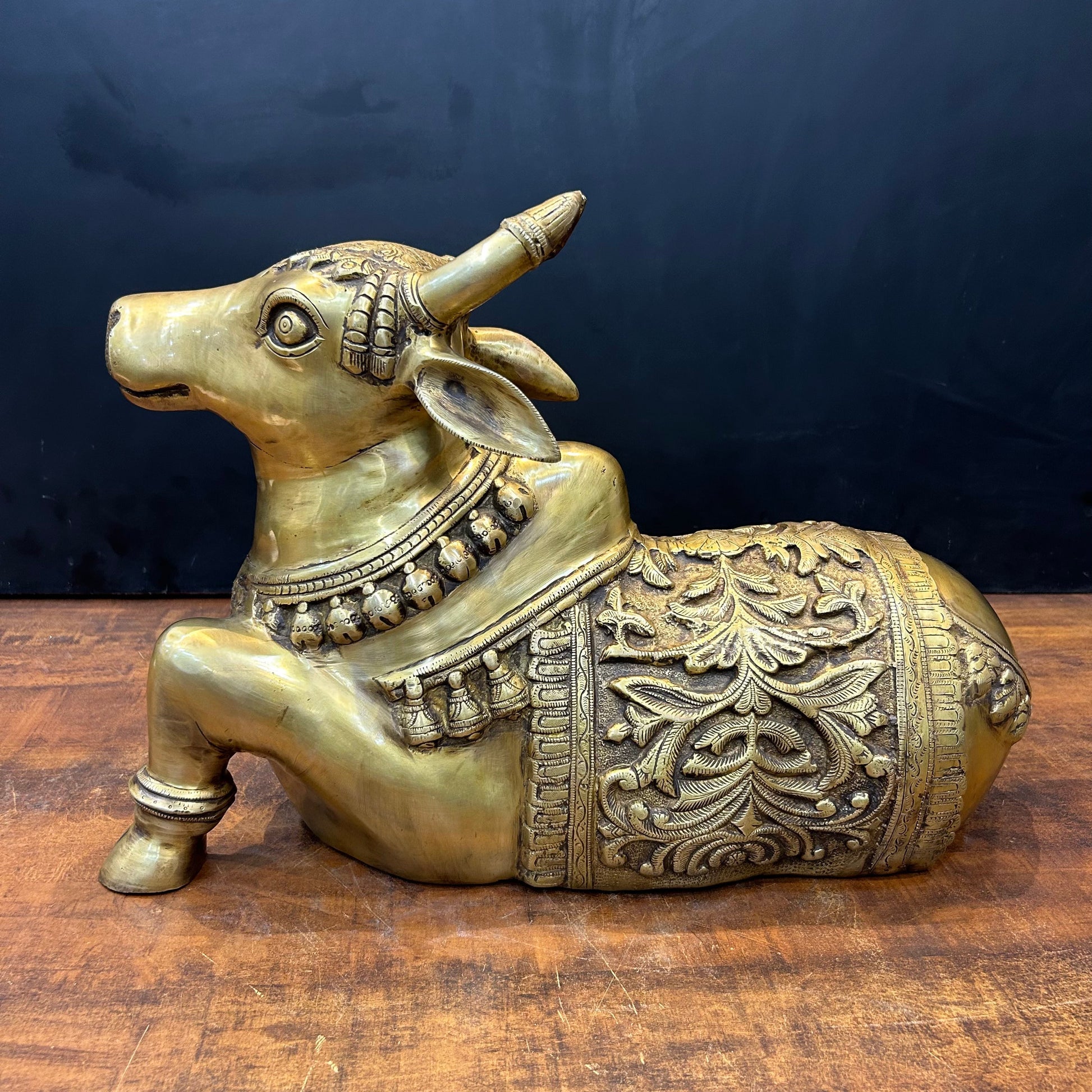 Brass Large Nandi Sculpture Divine Statue 20 inch - Image 8