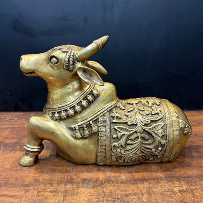 Brass Large Nandi Sculpture Divine Statue 20 inch by vendor-unknown - Spiritual (View 8)