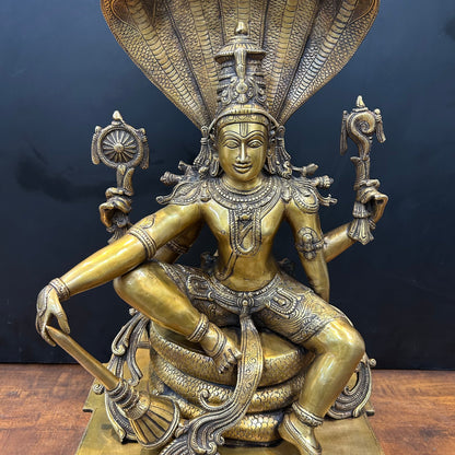 Brass Large Exclusive Vishnu Shri Hari Narayanan Idol 2.5 Feet by vendor-unknown - Hindu Gods (View 2)