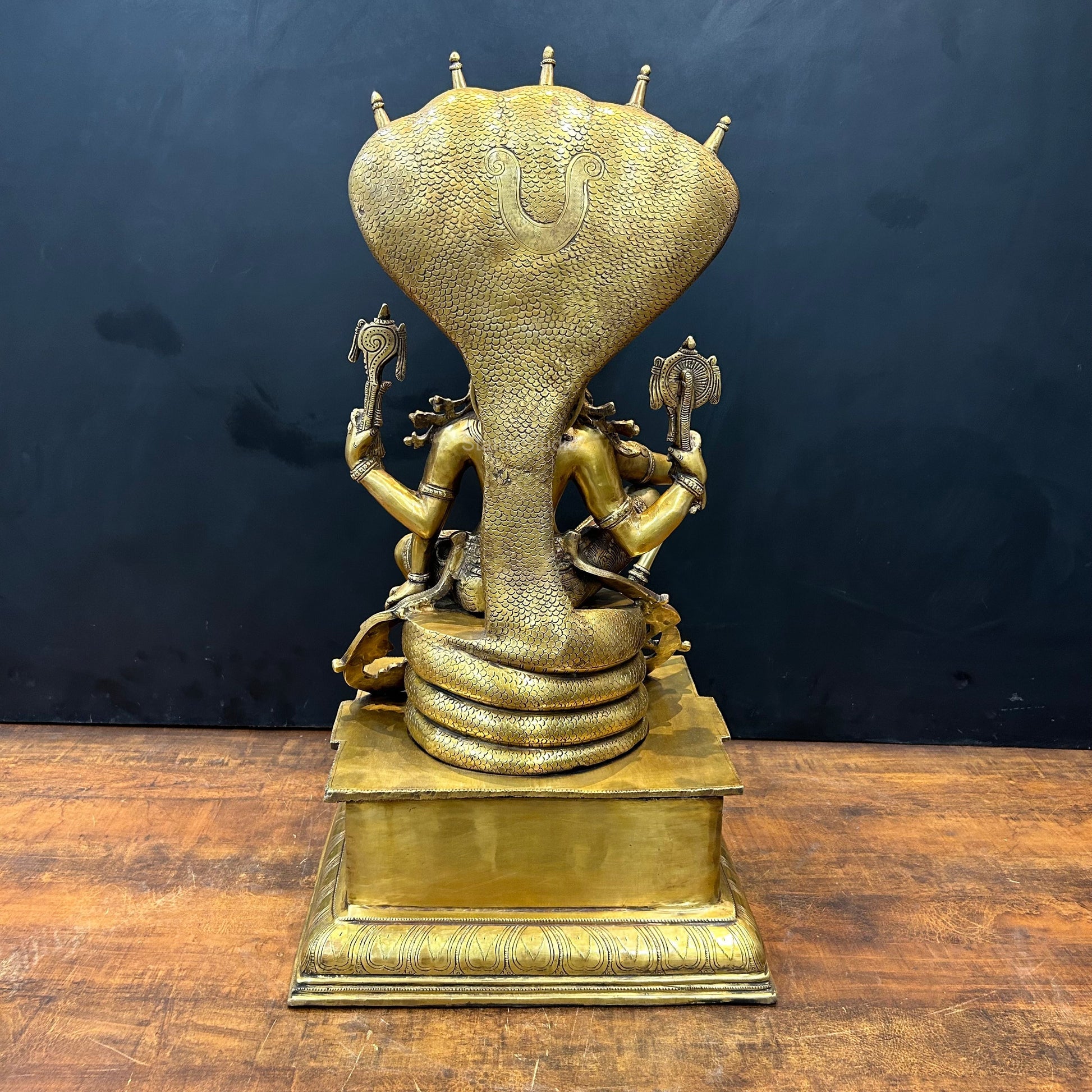 Brass Large Exclusive Vishnu Shri Hari Narayanan Idol 2.5 Feet - Image 11