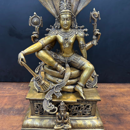 Brass Large Exclusive Vishnu Shri Hari Narayanan Idol 2.5 Feet by vendor-unknown - Hindu Gods (View 8)