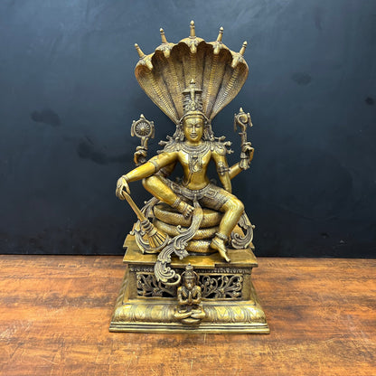 Brass Large Exclusive Vishnu Shri Hari Narayanan Idol 2.5 Feet by vendor-unknown - Hindu Gods (View 3)