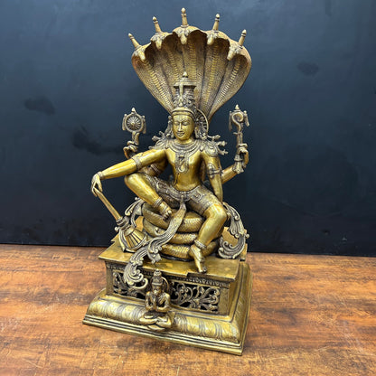 Brass Large Exclusive Vishnu Shri Hari Narayanan Idol 2.5 Feet by vendor-unknown - Hindu Gods (View 5)