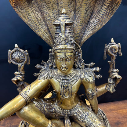 Brass Large Exclusive Vishnu Shri Hari Narayanan Idol 2.5 Feet by vendor-unknown - Hindu Gods (View 9)