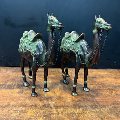 Brass Camel Pair Sculpture Vastu Recommended Showpiece 17 Inches by vendor-unknown - Decor (View 3)
