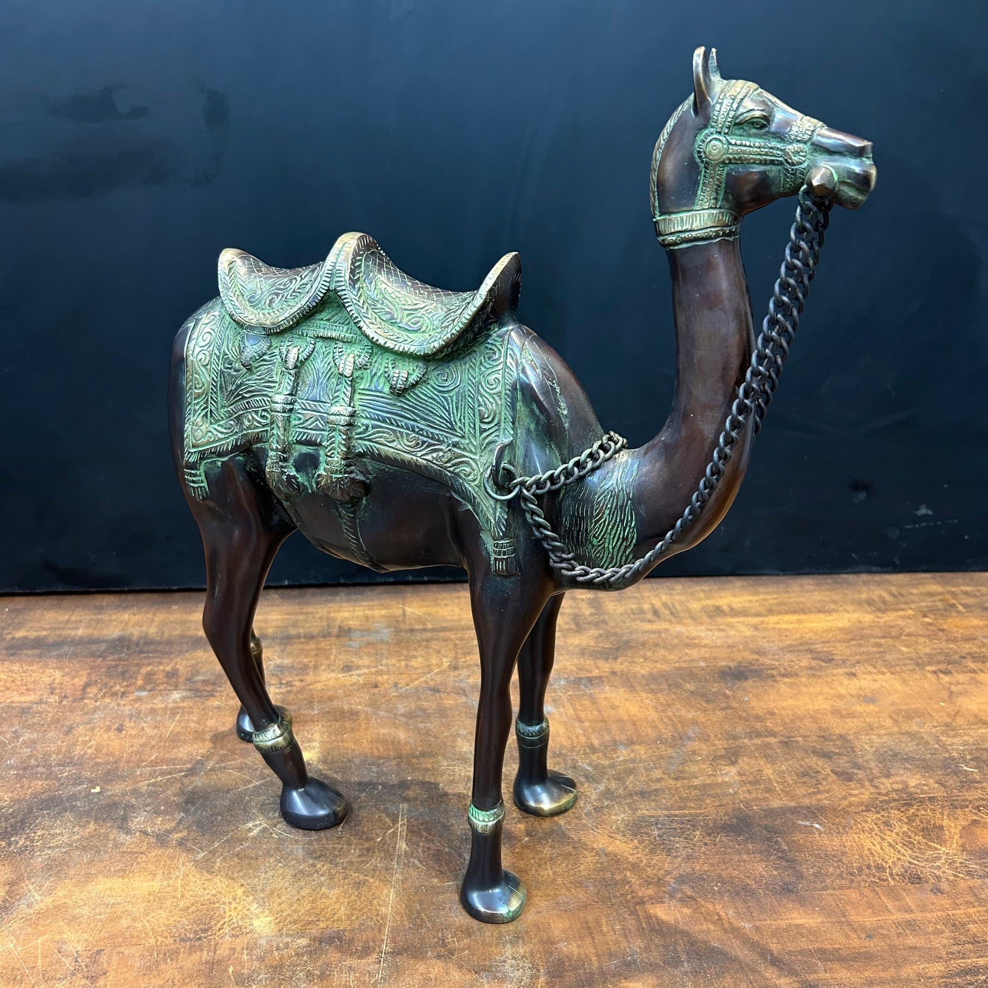 Brass Camel Pair Sculpture Vastu Recommended Showpiece 17 Inches - Image 7