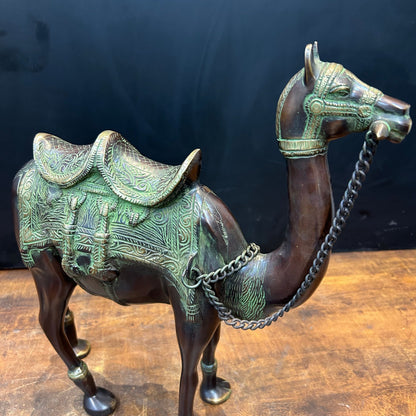 Brass Camel Pair Sculpture Vastu Recommended Showpiece 17 Inches by vendor-unknown - Decor (View 8)