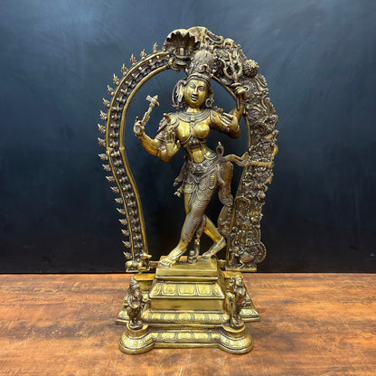 Brass Large Ardhanarishawar Shiva Sakti Statue 2.5 Feet by vendor-unknown - Hindu Gods (View 5)