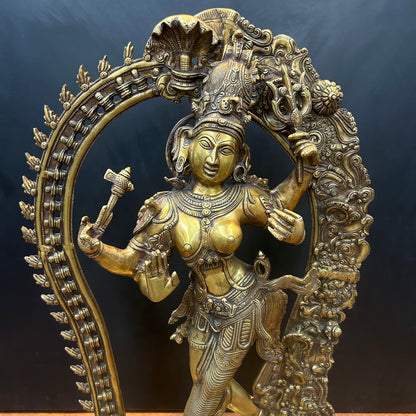 Brass Large Ardhanarishawar Shiva Sakti Statue 2.5 Feet by vendor-unknown - Hindu Gods (View 8)