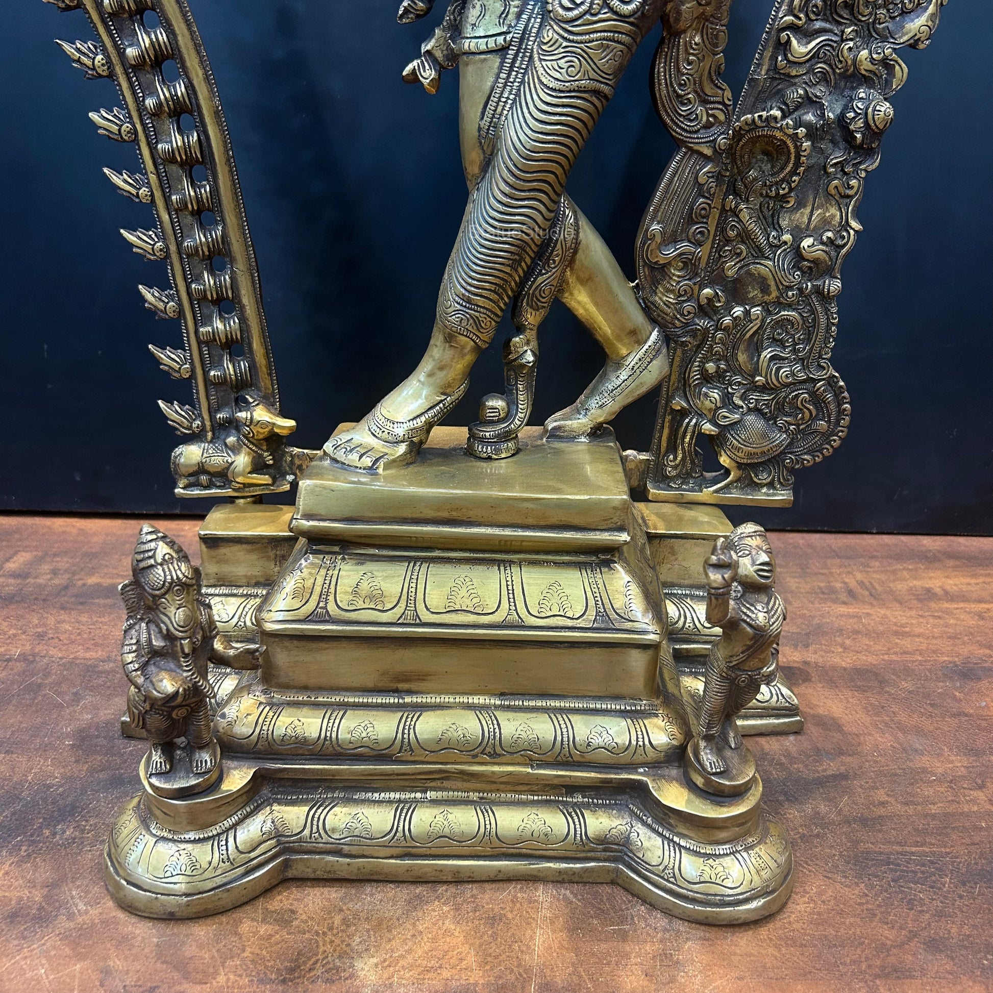 Brass Large Ardhanarishawar Shiva Sakti Statue 2.5 Feet - Image 9