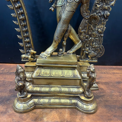 Brass Large Ardhanarishawar Shiva Sakti Statue 2.5 Feet by vendor-unknown - Hindu Gods (View 9)