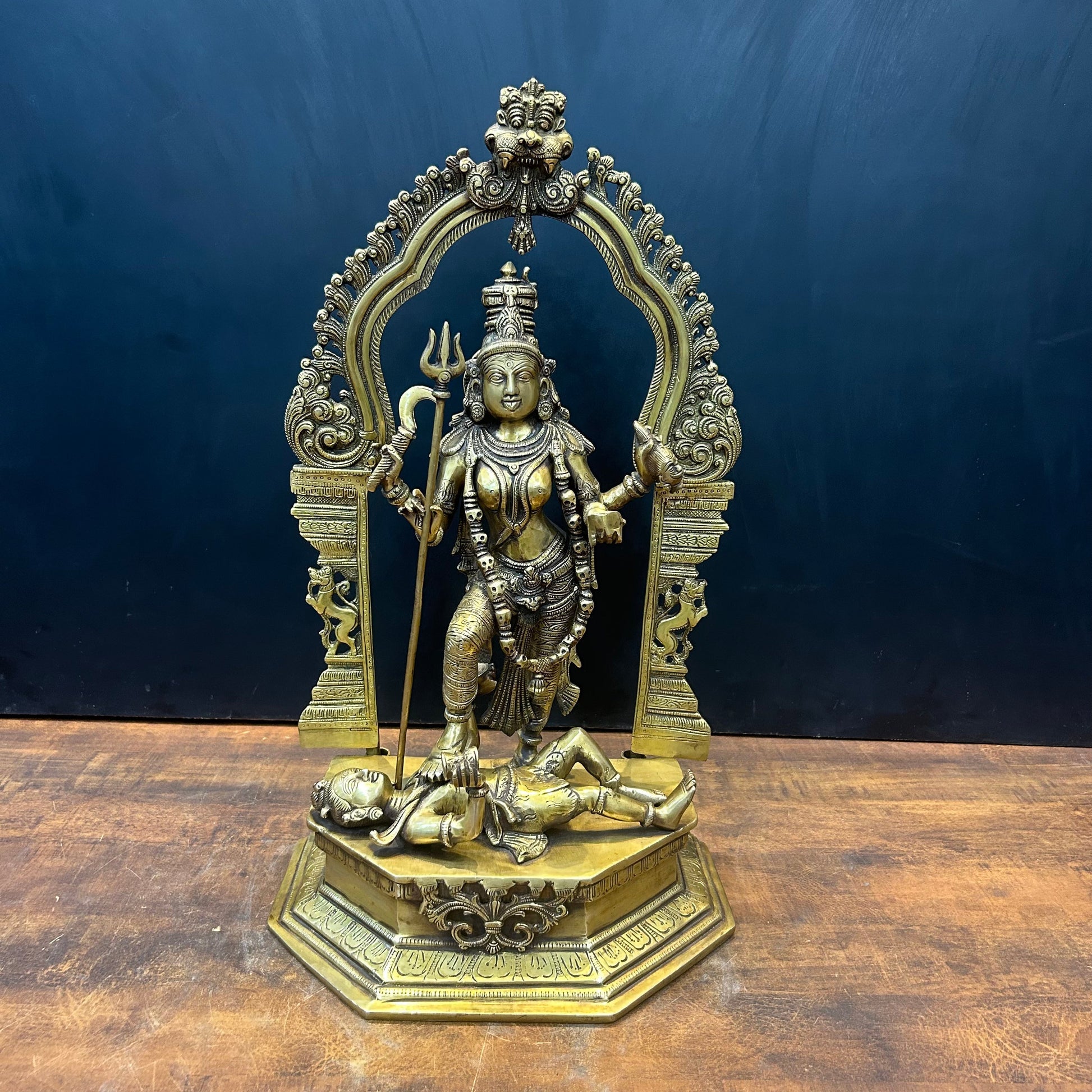 Brass Goddess Large Kali Statue 21 Inch - Image 4