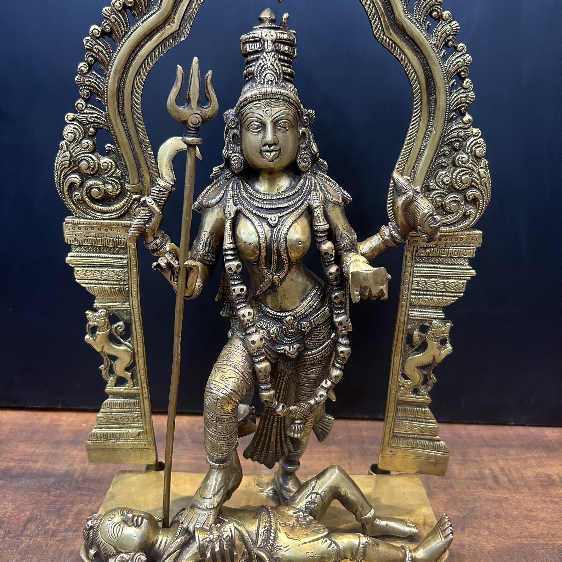 Brass Goddess Large Kali Statue 21 Inch - Image 2