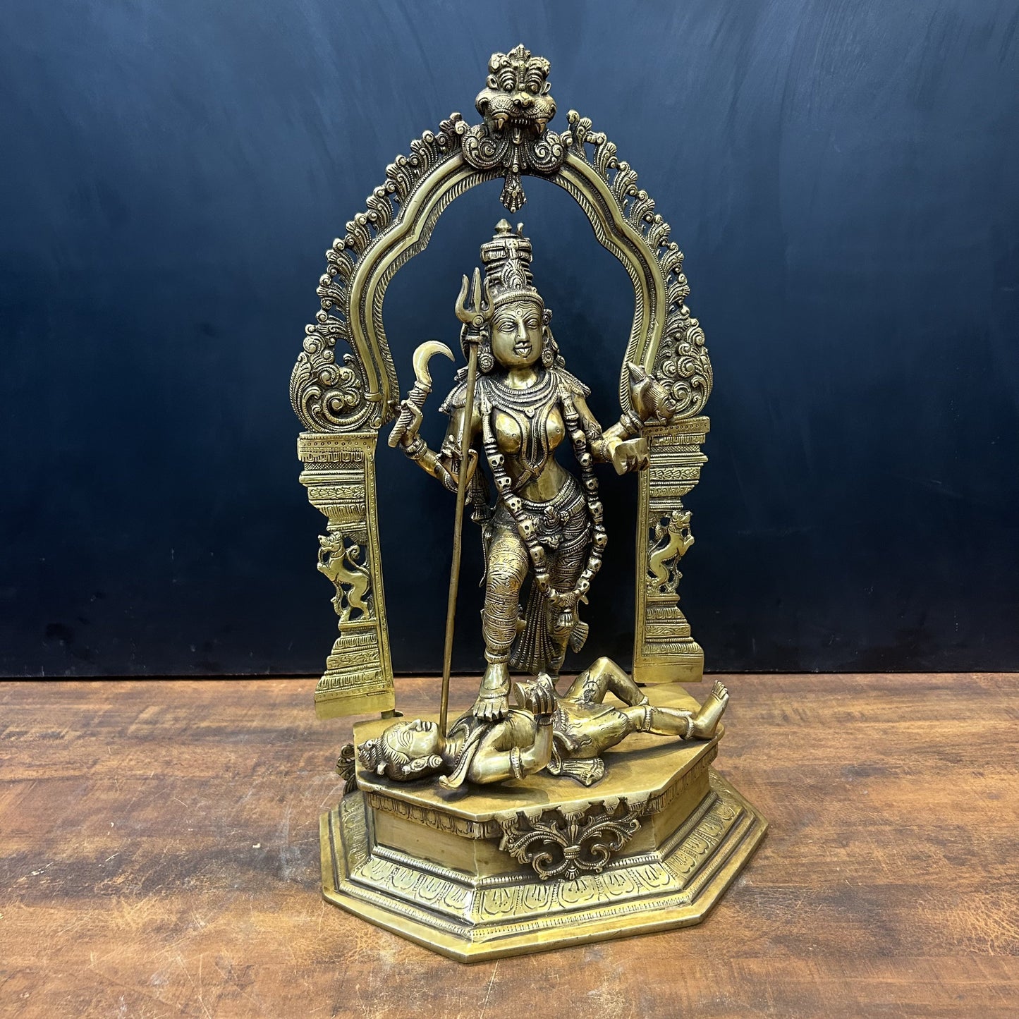 Brass Goddess Large Kali Statue 21 Inch