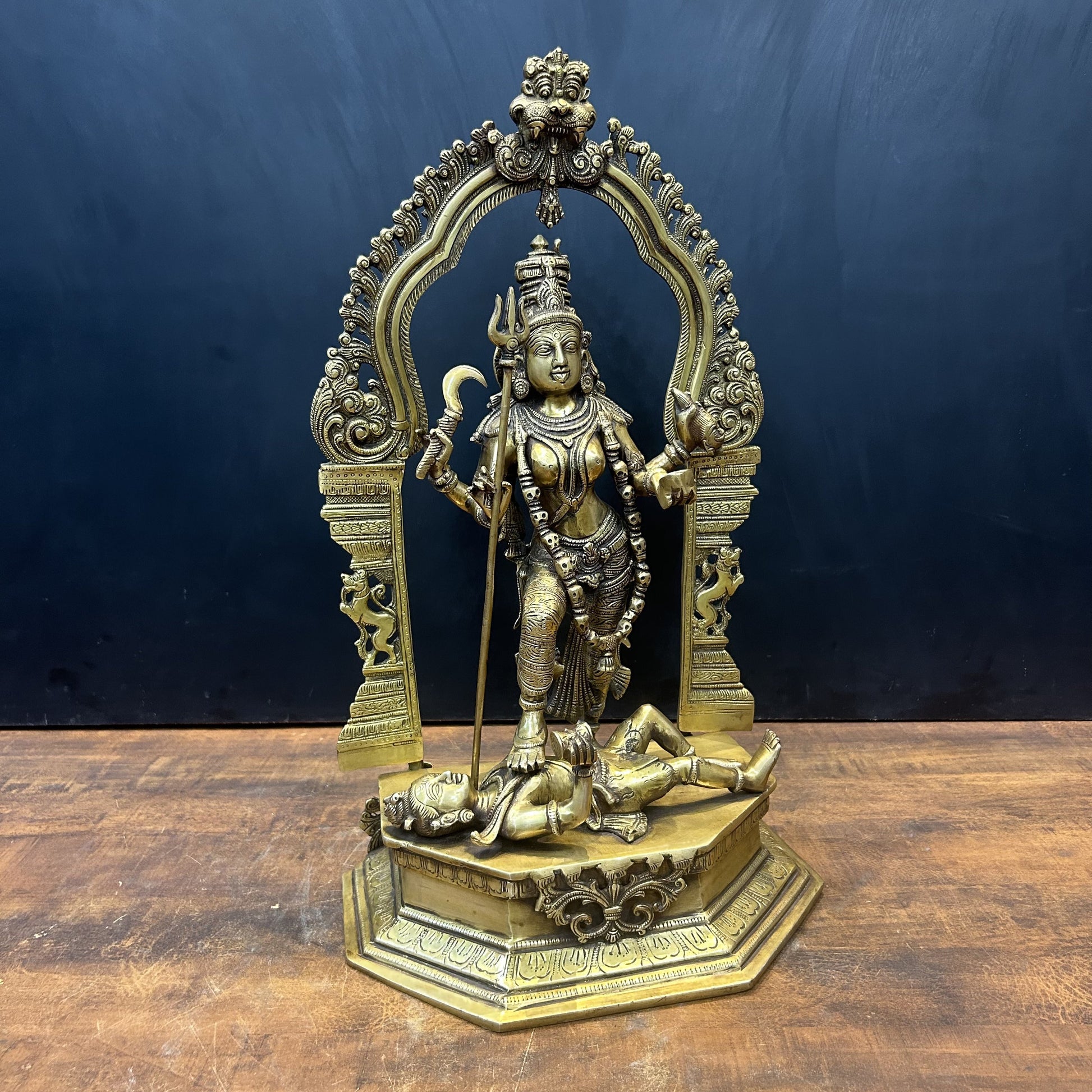 Brass Goddess Large Kali Statue 21 Inch - Image 9