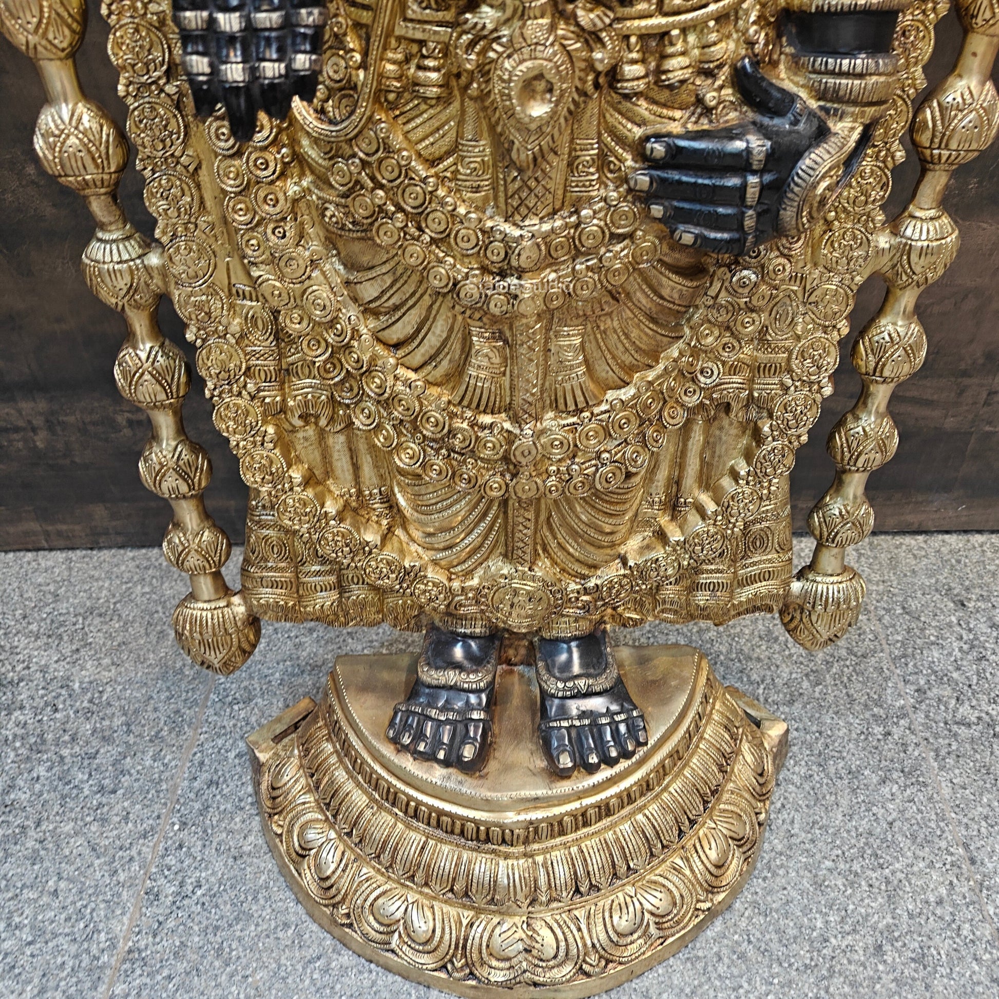 Brass Lord Tirupathi Balaji Idol Antique Finish 4 Feet - Image 9