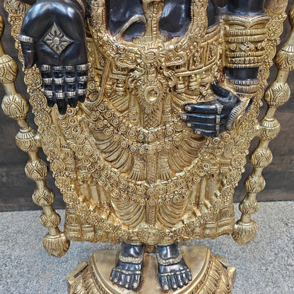 Brass Lord Tirupathi Balaji Idol Antique Finish 4 Feet by vendor-unknown - Hindu Gods (View 10)