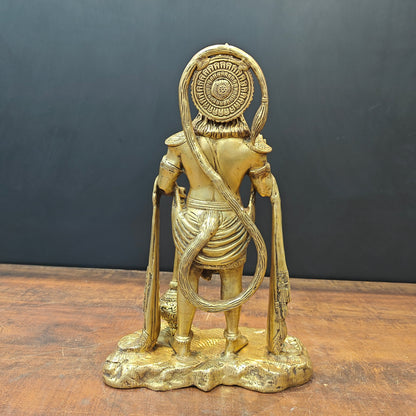 Brass Standing Hanuman Statue 17 Inch by vendor-unknown - Hindu Gods (View 8)