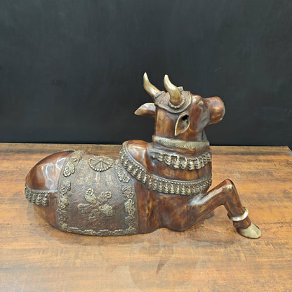Brass Large Nandi Statue Antique Finish 33 inches by vendor-unknown - Spiritual (View 6)