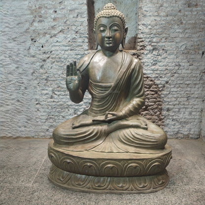 Brass Very Large Blessing Buddha Statue For Home Garden Decor 6 Feet by vendor-unknown - Buddha (View 3)