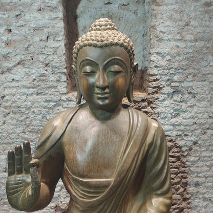 Brass Very Large Blessing Buddha Statue For Home Garden Decor 6 Feet by vendor-unknown - Buddha (View 2)