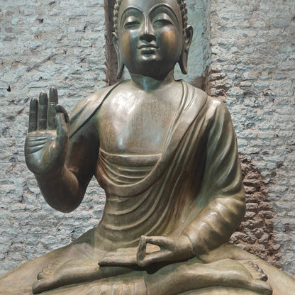 Brass Very Large Blessing Buddha Statue For Home Garden Decor 6 Feet by vendor-unknown - Buddha (View 8)