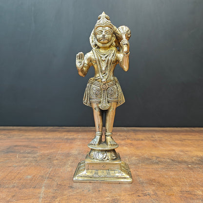 Brass Standing Hanuman Idol 1 Feet by vendor-unknown - Hindu Gods (View 4)