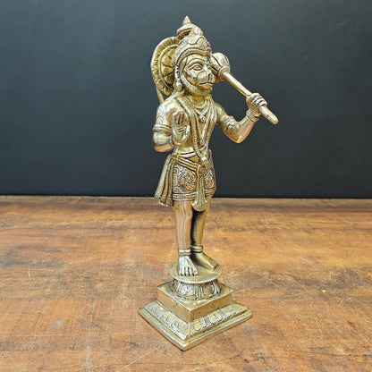 Brass Standing Hanuman Idol 1 Feet by vendor-unknown - Hindu Gods (View 6)