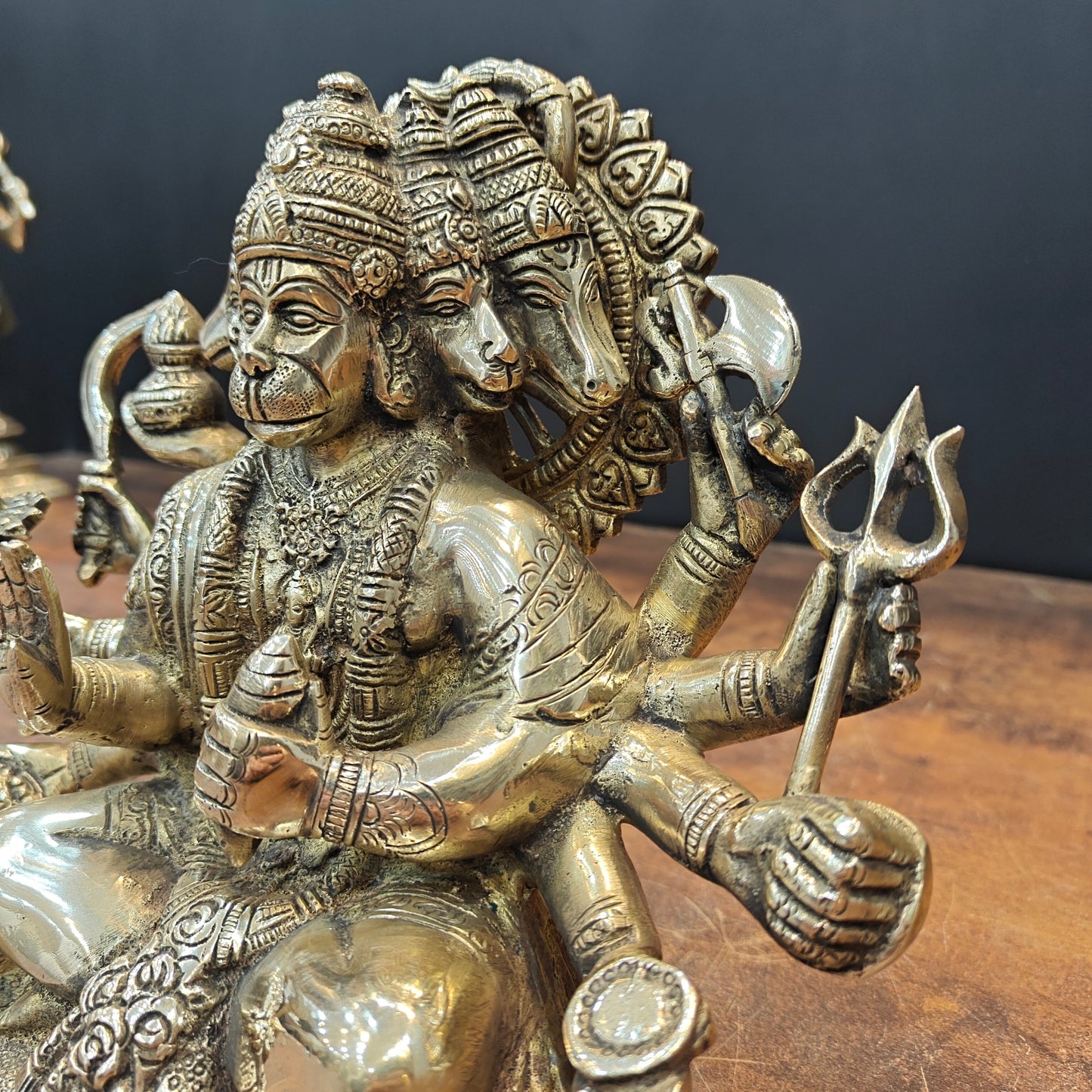 Brass Superfine Panchmukhi Hanuman Statue 8 Inch