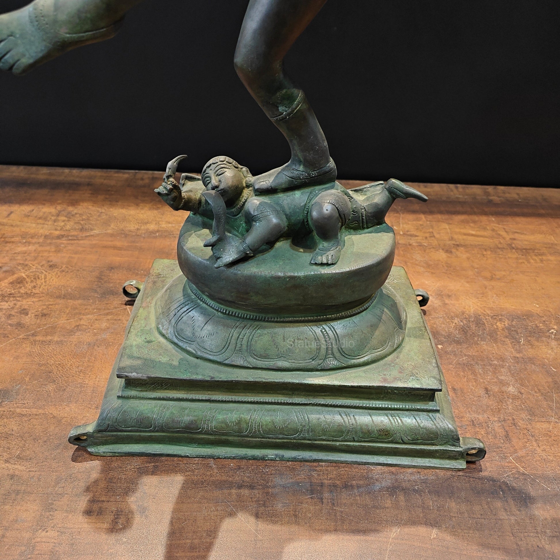 Brass Vintage Nataraja As Dancing Shiva Sculpture 28 Inches - Image 7