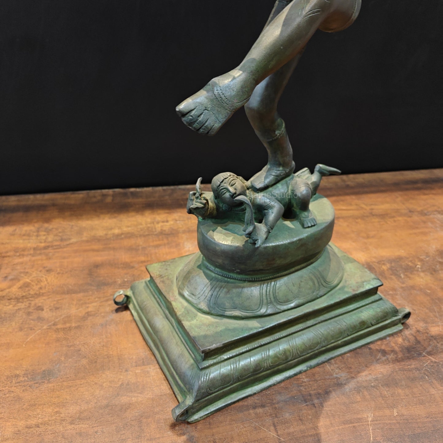 Brass Vintage Nataraja As Dancing Shiva Sculpture 28 Inches