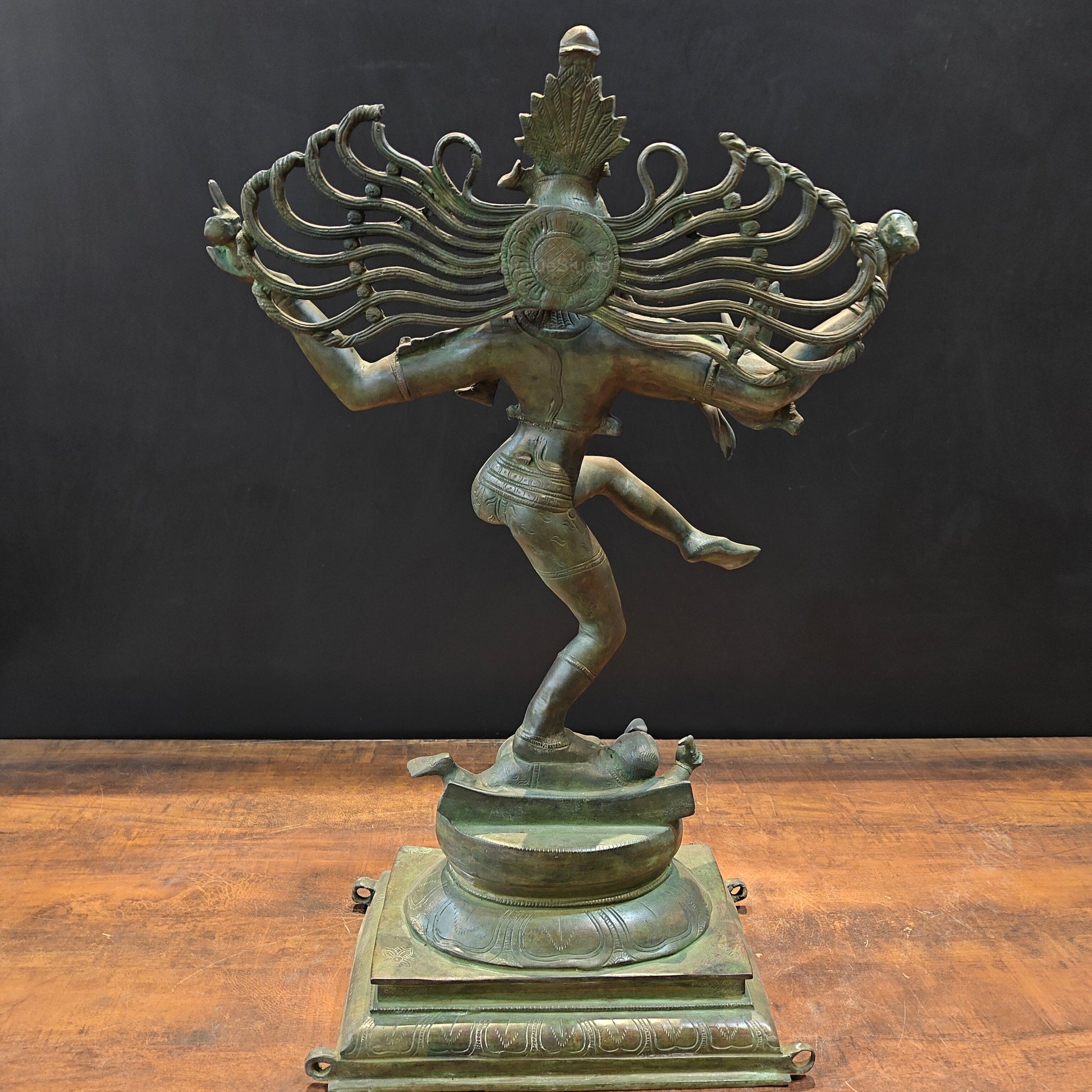 Brass Vintage Nataraja As Dancing Shiva Sculpture 28 Inches - Image 9