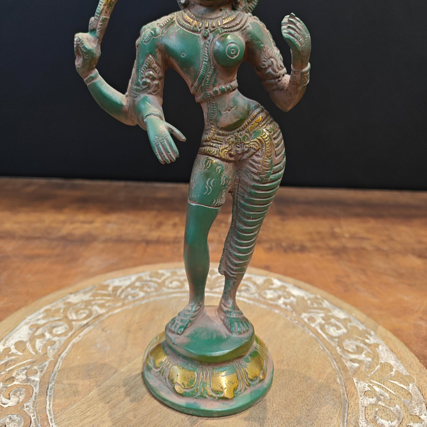 Brass Ardhanarishvara Statue Shiva Shakti Idol 9 Inch